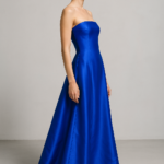 Azur Impérial Strapless Silk Gown view 3