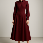 Bordeaux Mystique Midi Dress view 1