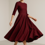Bordeaux Mystique Midi Dress view 9