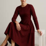 Bordeaux Mystique Midi Dress view 7