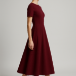 Bordeaux Mystique Midi Dress view 3