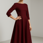 Bordeaux Mystique Midi Dress view 5