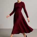 Bordeaux Mystique Midi Dress view 6