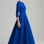 Cobalt Audace — A-Line Dress in Luxurious Cotton view 3