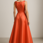 Corail Soleil Fit-and-Flare Silk Dress view 2