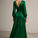 Émeraude Sauvage Wrap Gown — The Essence of Untamed Elegance view 2