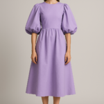 Lavande Éthérée — Balloon Sleeve Dress view 1