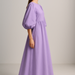 Lavande Éthérée — Balloon Sleeve Dress view 3