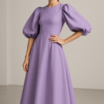 Lavande Éthérée — Balloon Sleeve Dress view 5