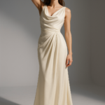 Lumière d'Ivoire — Draped Silk Gown view 8
