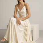 Lumière d'Ivoire — Draped Silk Gown view 7