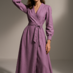 Mauve Sérénité — Exquisite Wrap Dress view 8