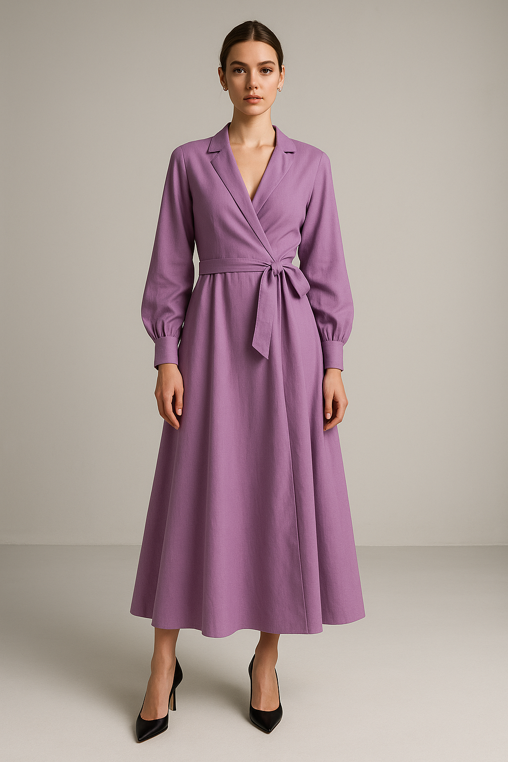 Mauve Sérénité — Exquisite Wrap Dress