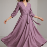 Mauve Sérénité — Exquisite Wrap Dress view 9
