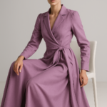 Mauve Sérénité — Exquisite Wrap Dress view 7