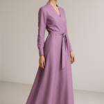 Mauve Sérénité — Exquisite Wrap Dress view 3