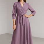 Mauve Sérénité — Exquisite Wrap Dress view 5