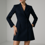 Minuit Parisien — Midnight Blue Blazer Dress view 5