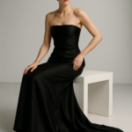 Noir Éternel — Silk Column Gown view 7