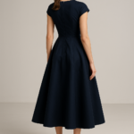 Nuit Royale Structured Midi Dress view 2