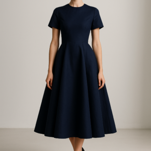 nuit royale structured midi dress