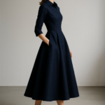 Nuit Royale Structured Midi Dress view 3