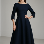 Nuit Royale Structured Midi Dress view 5