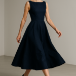Nuit Royale Structured Midi Dress view 6