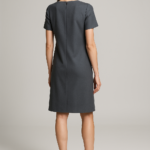Ombre Élégante Shift Dress in Slate Gray view 2