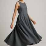 Ombre Élégante Shift Dress in Slate Gray view 9