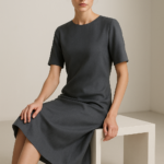Ombre Élégante Shift Dress in Slate Gray view 7