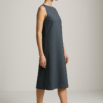 Ombre Élégante Shift Dress in Slate Gray view 3