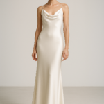 Perle Céleste — Cowl-Neck Silk Dress view 1