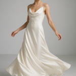 Perle Céleste — Cowl-Neck Silk Dress view 9