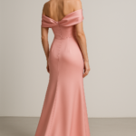 Pétale de Rose — Off-Shoulder Silk Dress view 2