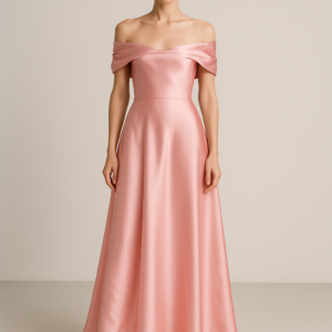 pétale de rose — off shoulder silk dress