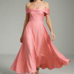 Pétale de Rose — Off-Shoulder Silk Dress view 6