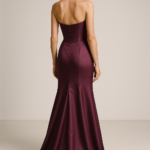 Prune Opulente Bustier Dress in Plum Silk view 2