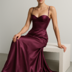 Prune Opulente Bustier Dress in Plum Silk view 7
