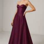Prune Opulente Bustier Dress in Plum Silk view 5