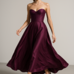 Prune Opulente Bustier Dress in Plum Silk view 6