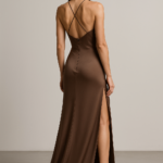 Sable Doré — High-Slit Silk Gown view 2
