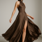 Sable Doré — High-Slit Silk Gown view 9