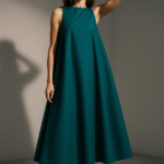Turquoise Rêve — Teal Trapeze Dress view 8