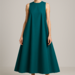 Turquoise Rêve — Teal Trapeze Dress view 1