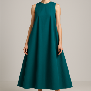 turquoise rêve — teal trapeze dress
