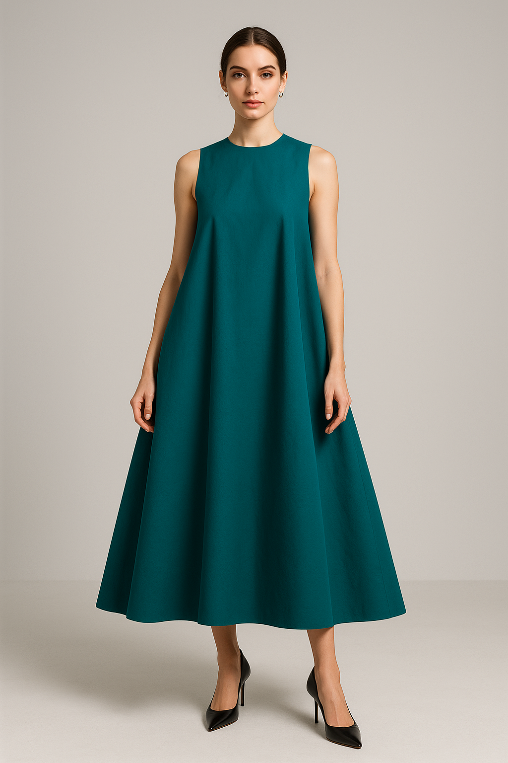 Turquoise Rêve — Teal Trapeze Dress
