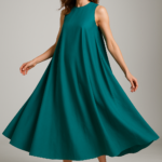 Turquoise Rêve — Teal Trapeze Dress view 9
