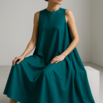 Turquoise Rêve — Teal Trapeze Dress view 7