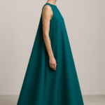 Turquoise Rêve — Teal Trapeze Dress view 3